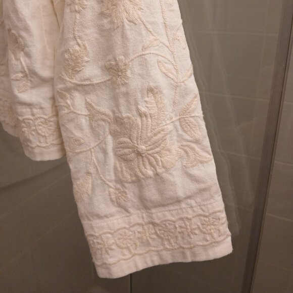 ZARA  Embroidered Cream Jacket - Picture 4 of 12